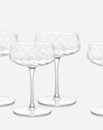 Cascade Coupe Glasses, Set of 4
