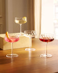 Cascade Coupe Glasses, Set of 4