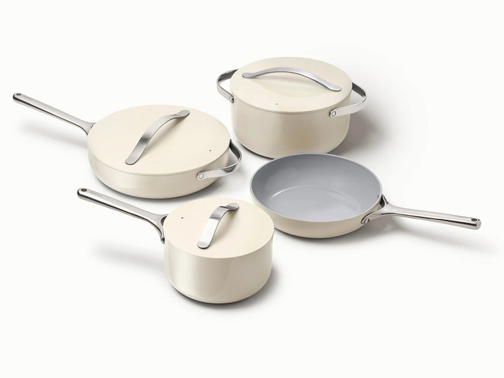 Caraway Non-Toxic Ceramic Nonstick Cookware Set with Storage Organizers