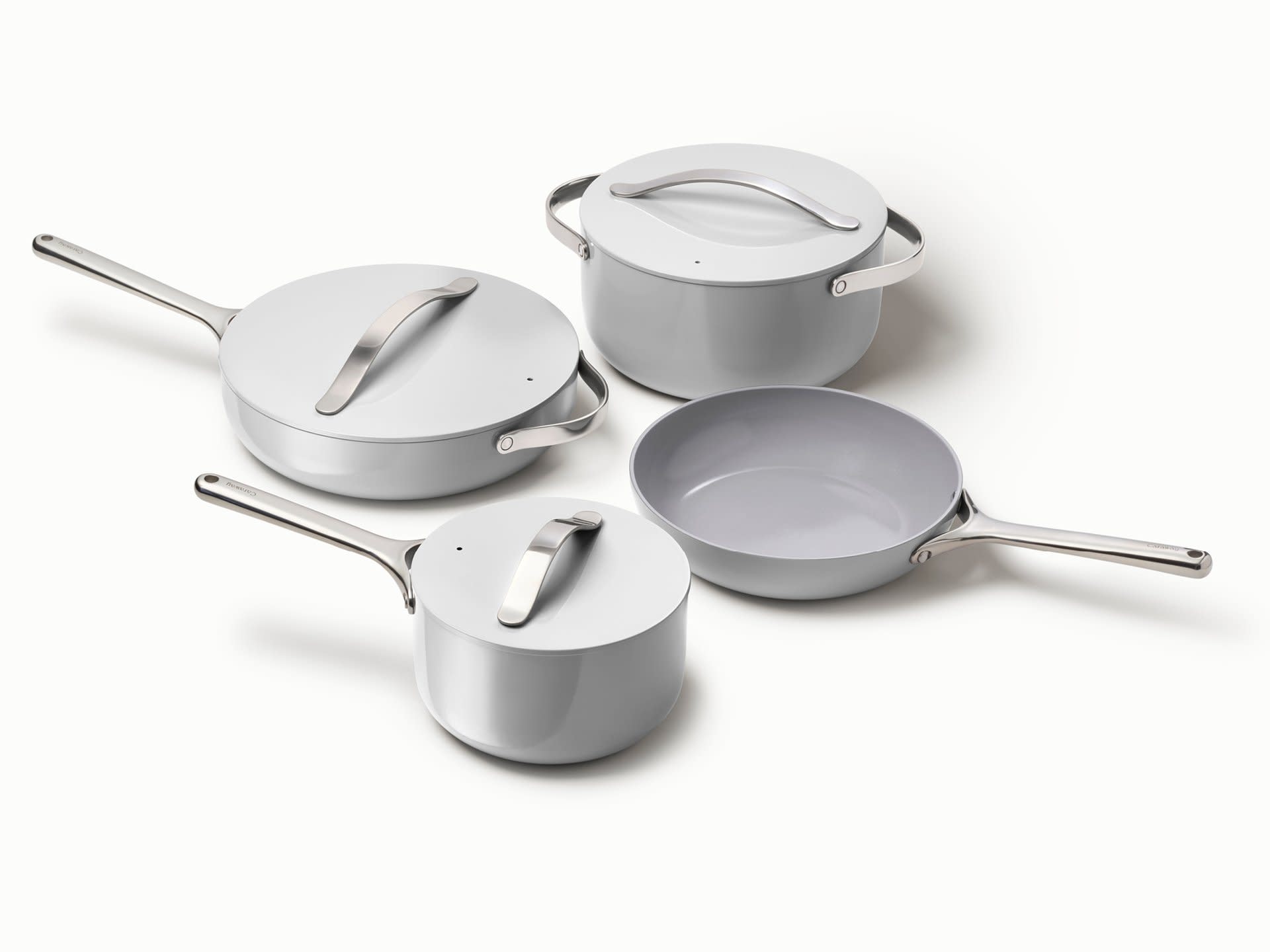 Caraway Non-Toxic Ceramic Nonstick Cookware Set with Storage Organizers