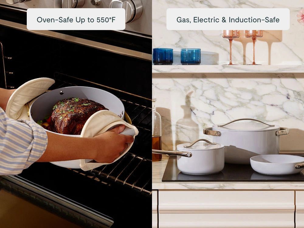 Sauté Pan | Large Sauté Pan with Lid | Induction, Gas, &amp; Electric Safe
