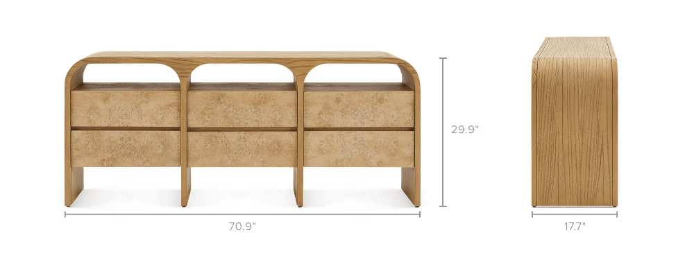 Crescent 6-Drawer Dresser