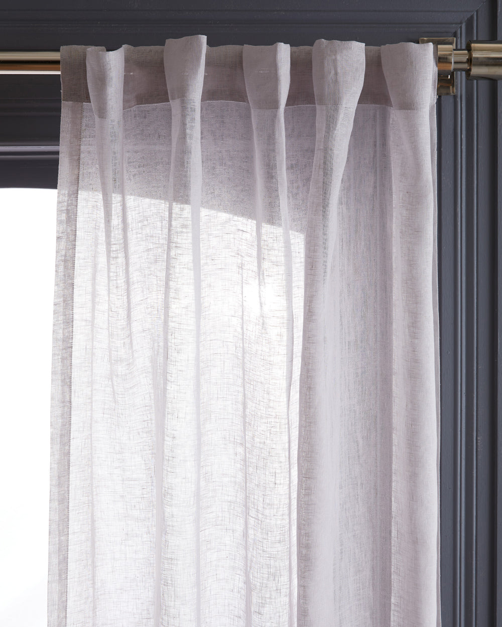 European Linen Sheer Curtain Set (Set of 2)