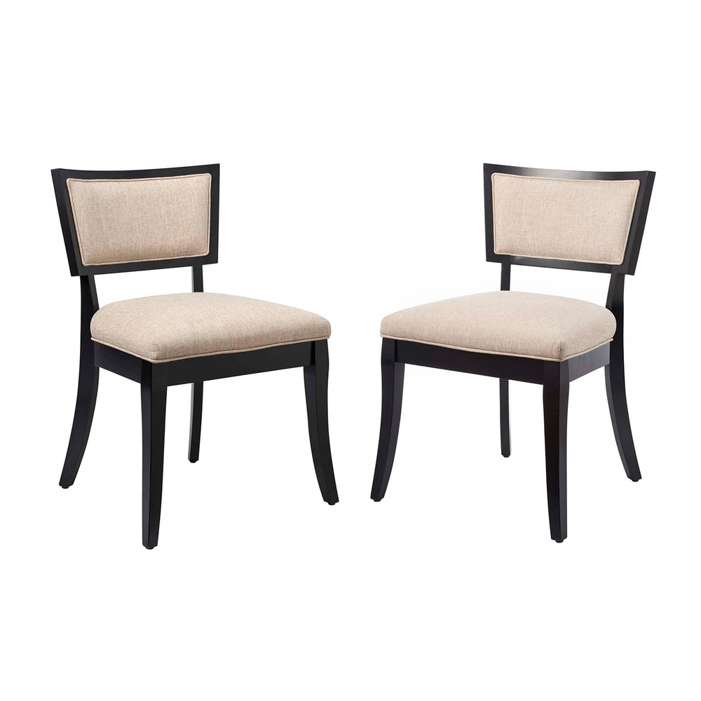 Pristine Upholstered Fabric Dining Chairs Set of 2
