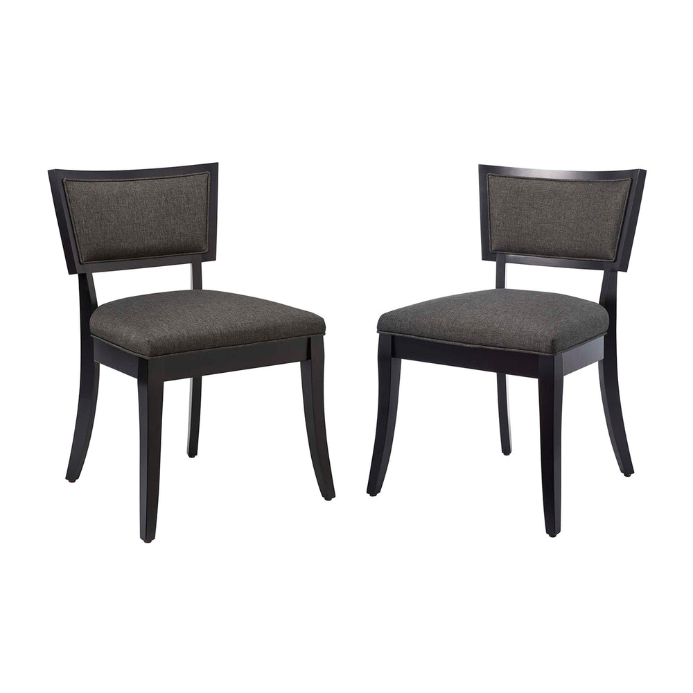 Pristine Upholstered Fabric Dining Chairs Set of 2