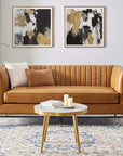 Devote Channel Tufted Vegan Leather Loveseat