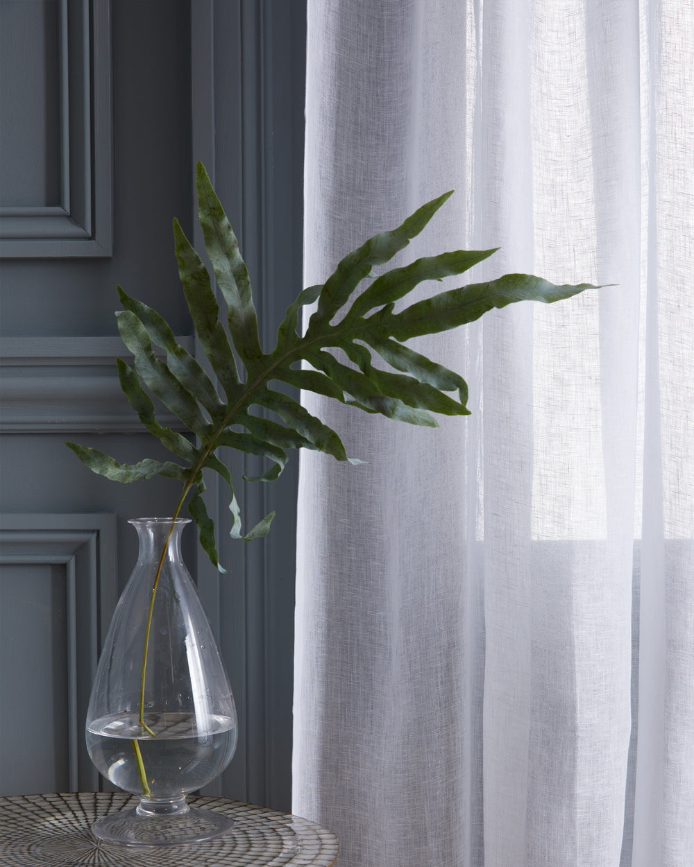 European Linen Sheer Curtain Set (Set of 2)