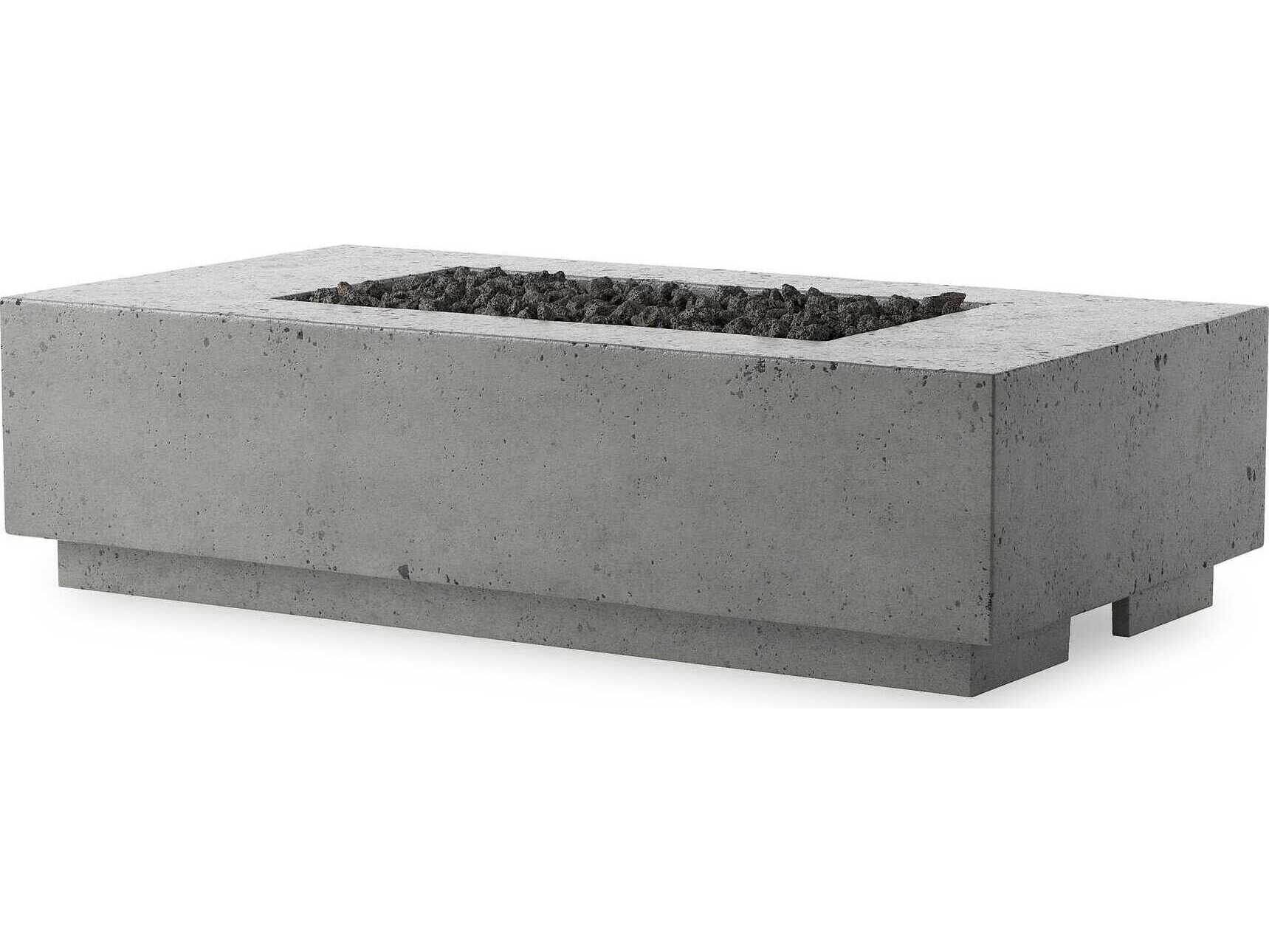 Concrete Rectangular Fire Pit Table