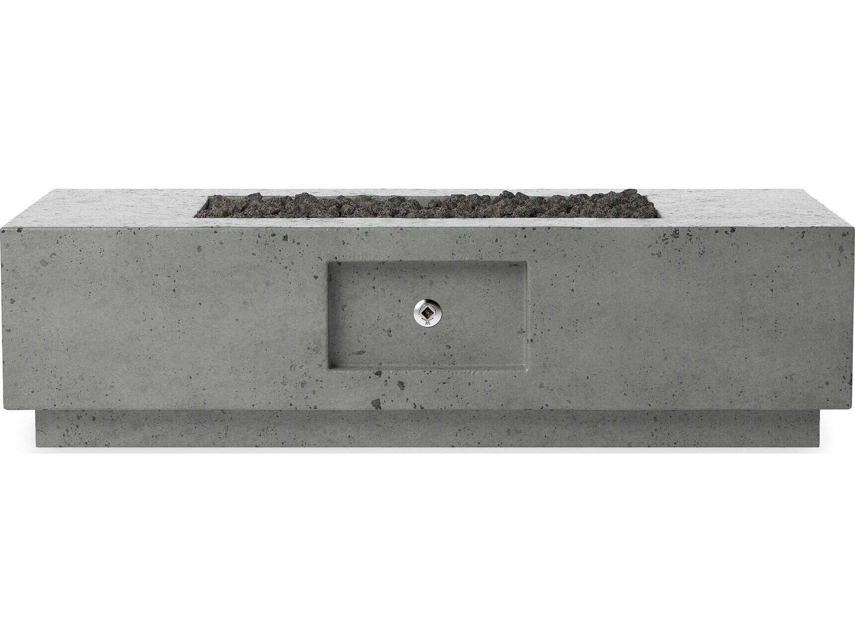 Concrete Rectangular Fire Pit Table