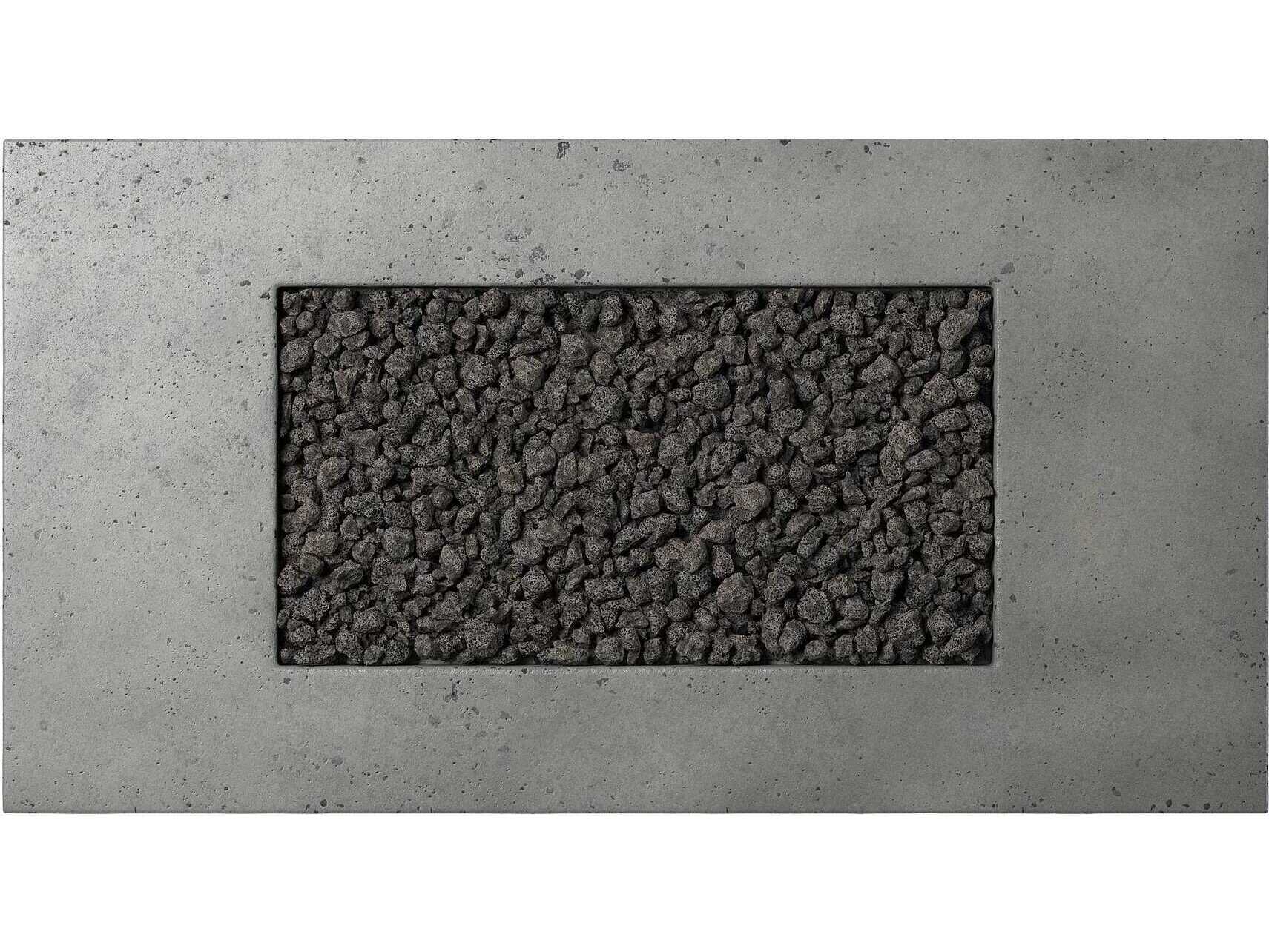 Concrete Rectangular Fire Pit Table