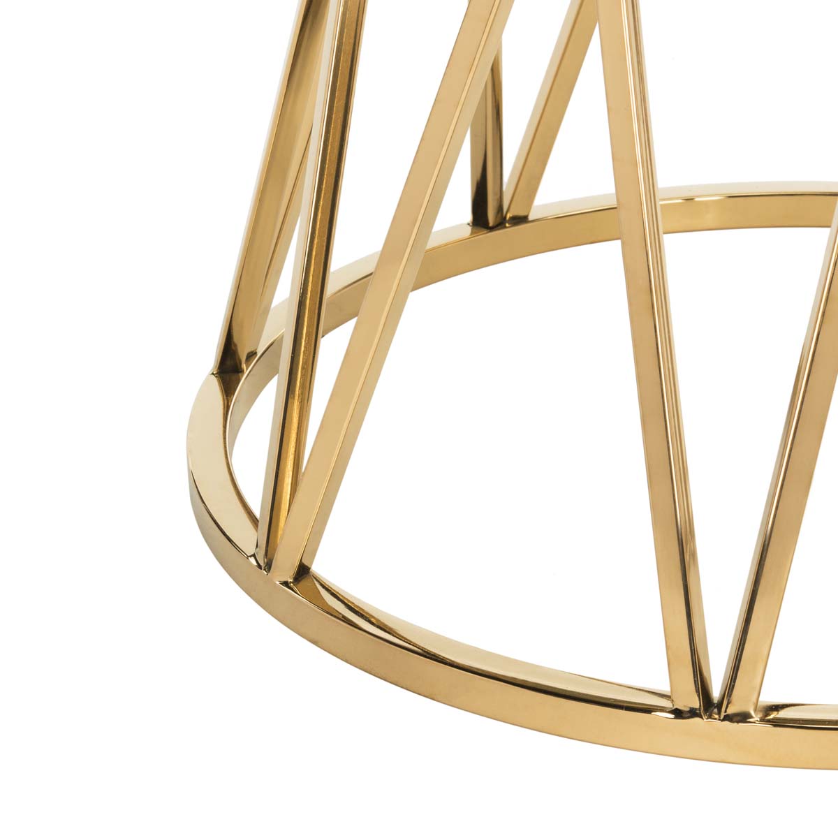 Safavieh Couture Delsy Glass Top End Table - Gold