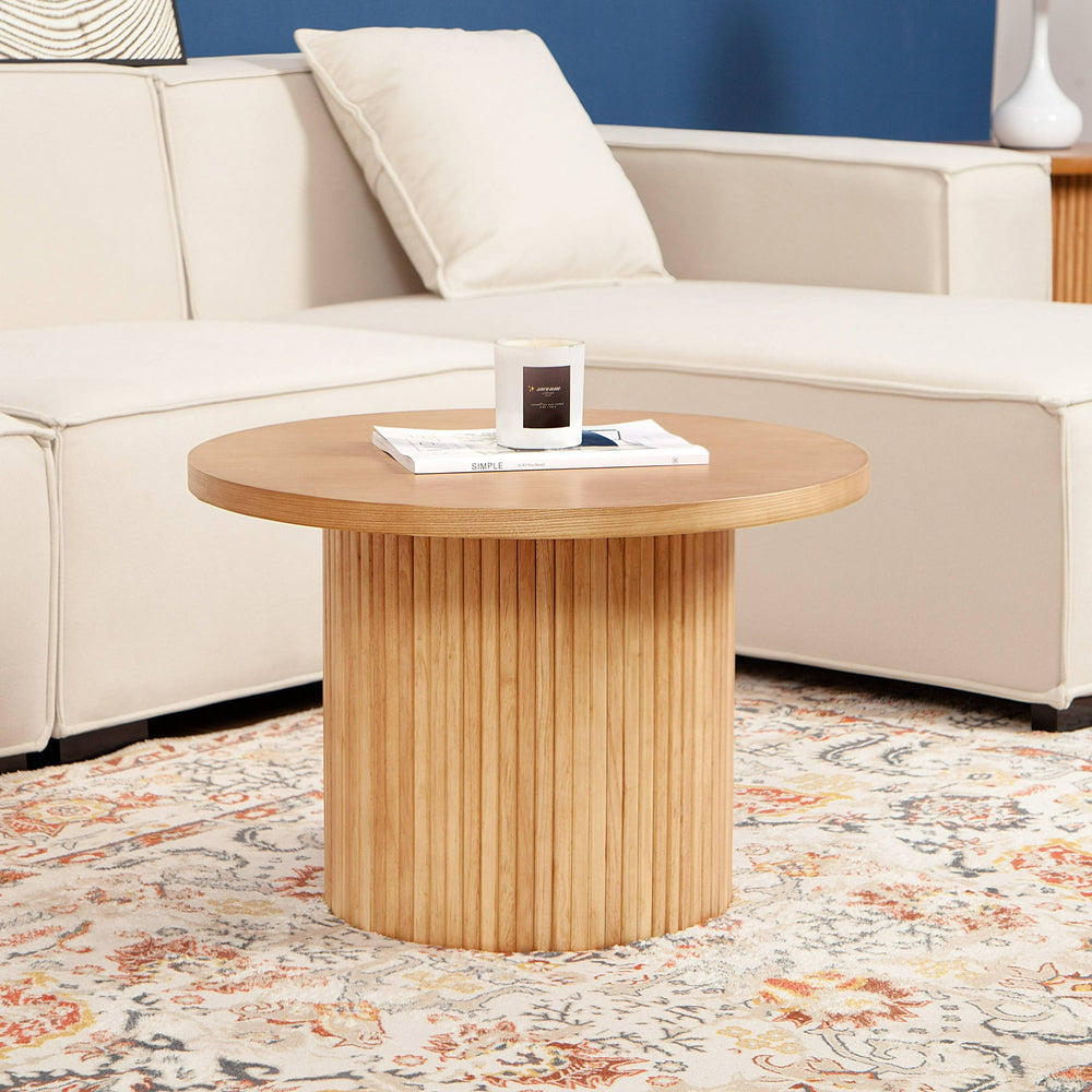 Farmhouse Round Pedestal Coffee Table
