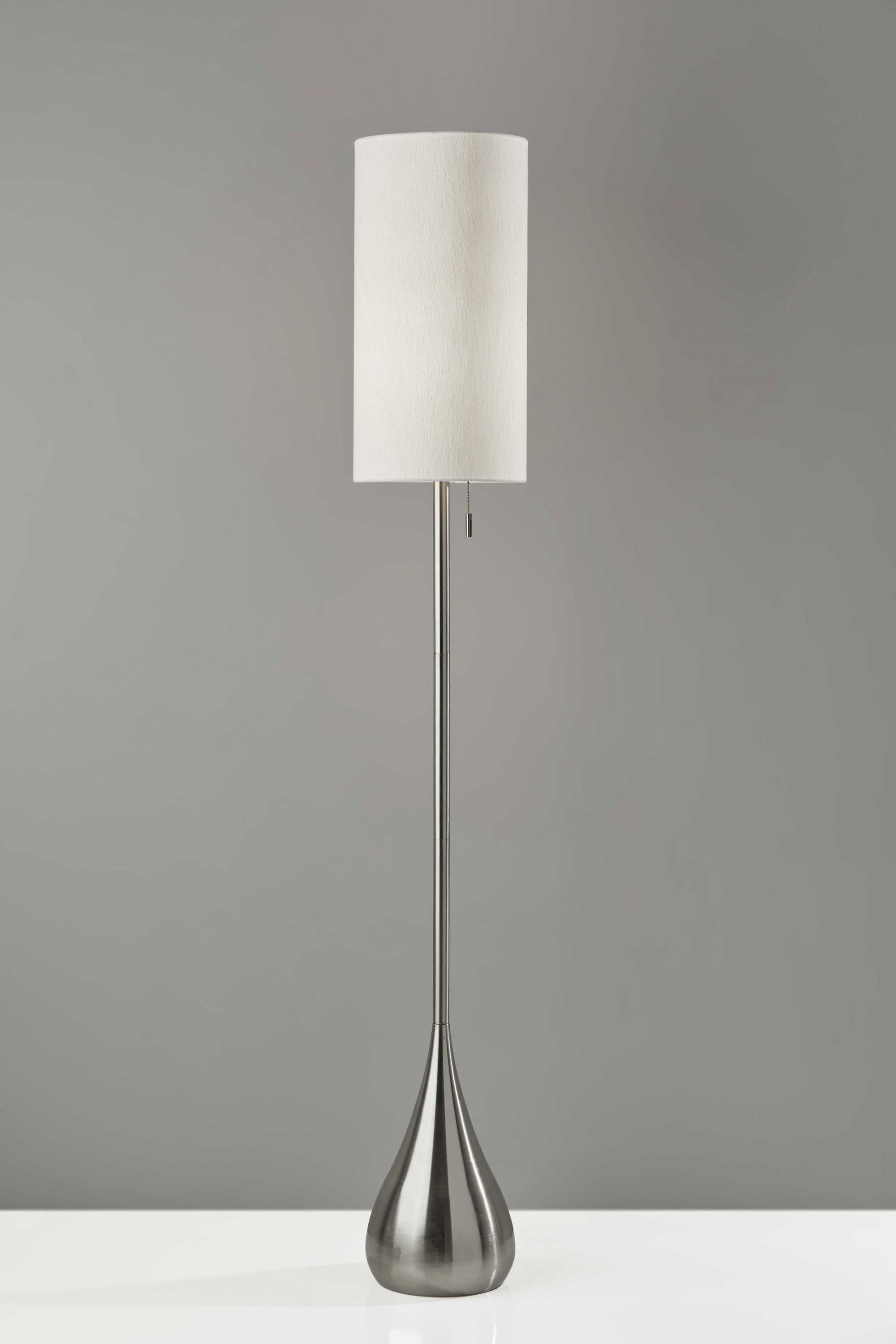 https://www.walmart.com/ip/HomeRoots-372483-Brushed-Steel-Metal-Teardrop-Base-Floor-Lamp/257470814?wmlspartner=wlpa&selectedSellerId=102762723