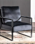 Black Upholstered Accent Chair