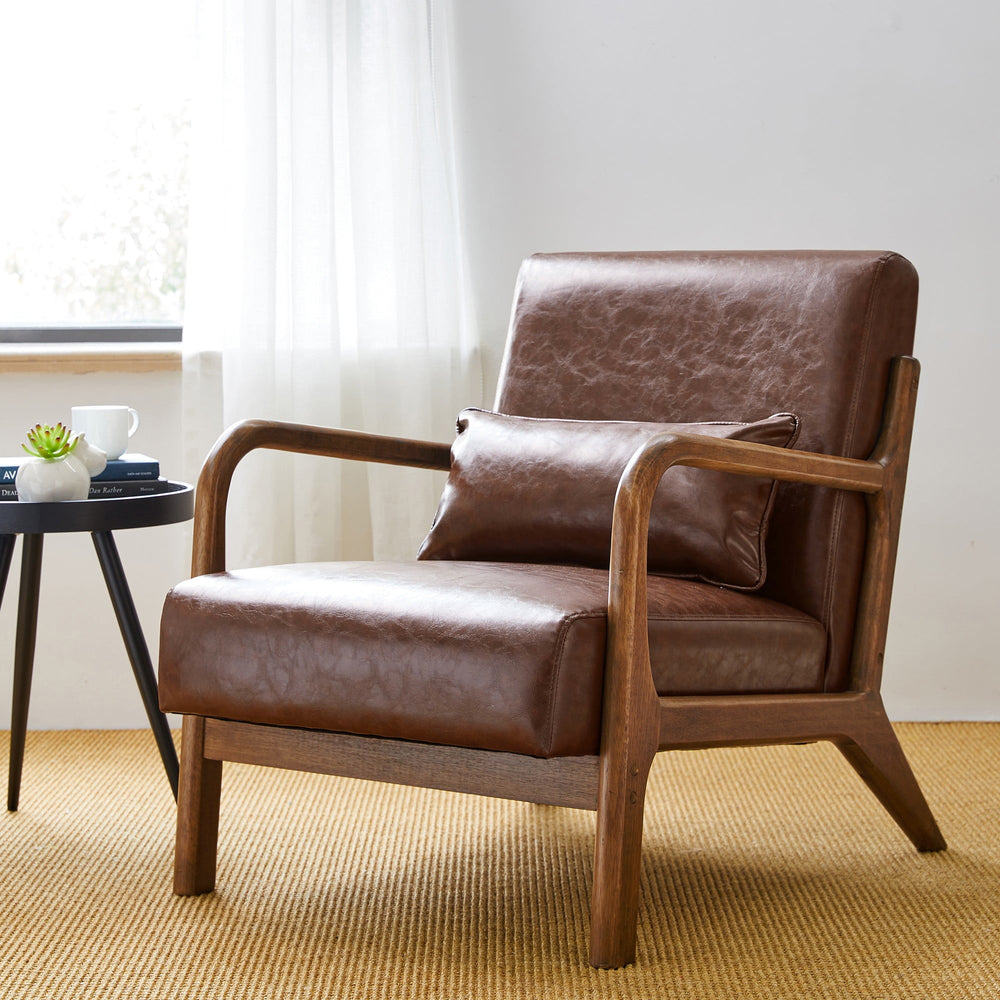 https://www.walmart.com/ip/Glitzhome-Mid-Century-Solid-Wood-Frame-Accent-Chair-Modern-Leather-Lazy-Chair/1090450800