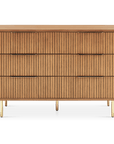 Harper 6-Drawer Dresser Chestnut Oak Wood Modern Bedroom Storage Solution
