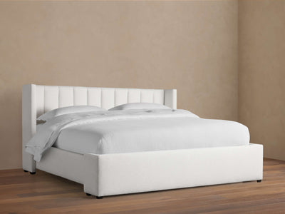 Wyller Channel-Stitched Bed with Low Footboard