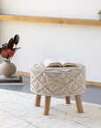 https://www.walmart.com/ip/Mark-Day-Pouf-Ottoman-Oulu-Cream-Round-Pouf-Foot-Rest-Furniture-Piece-for-Living-Room-Bedroom-and-Boho-Home-Decor-16-x20-x20/14171470130