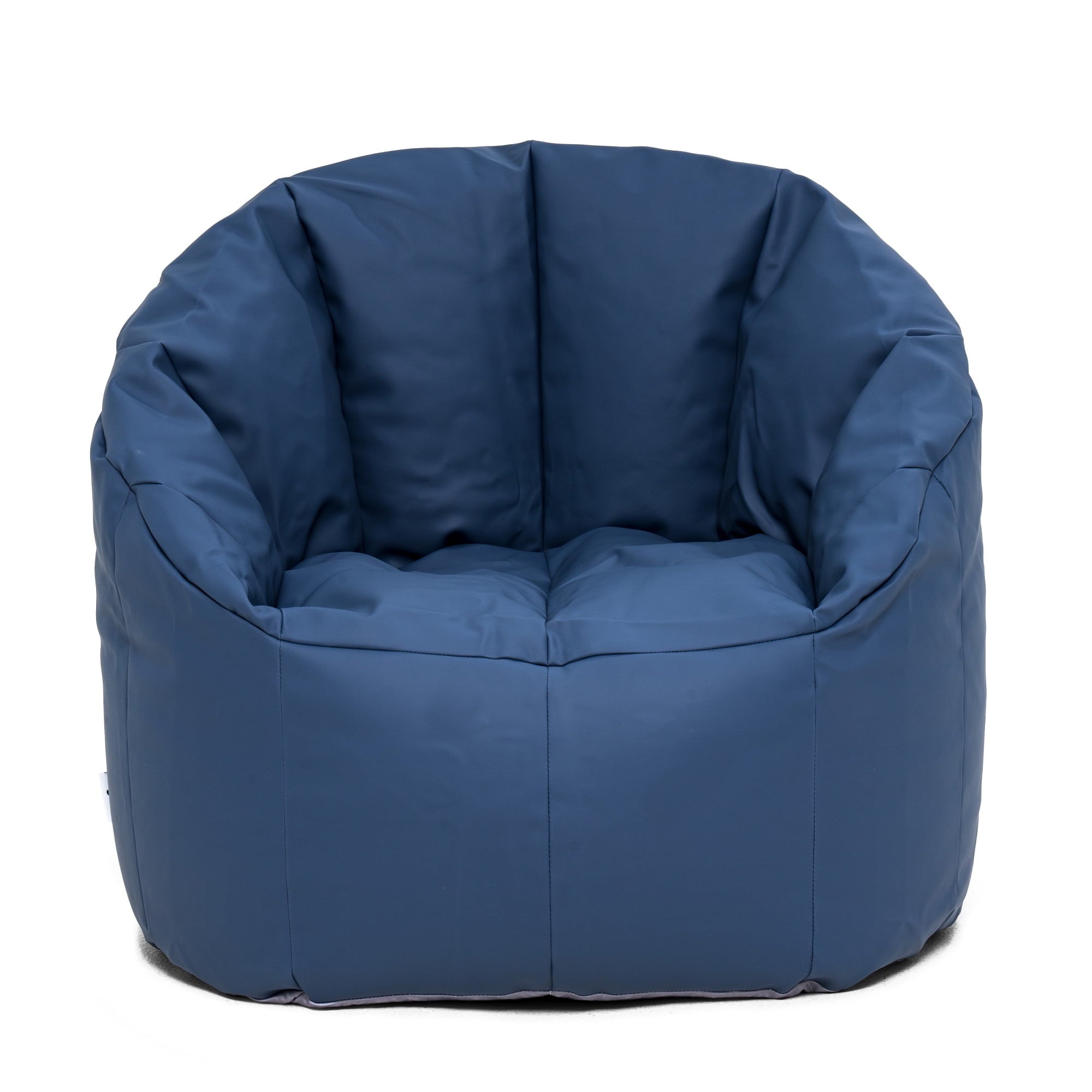 Big Joe Milano Outdoor Weatherproof Bean Bag Chair, Navy Marine Vinyl, UV Protected Weather Resistant Fabric, 2.5 feet