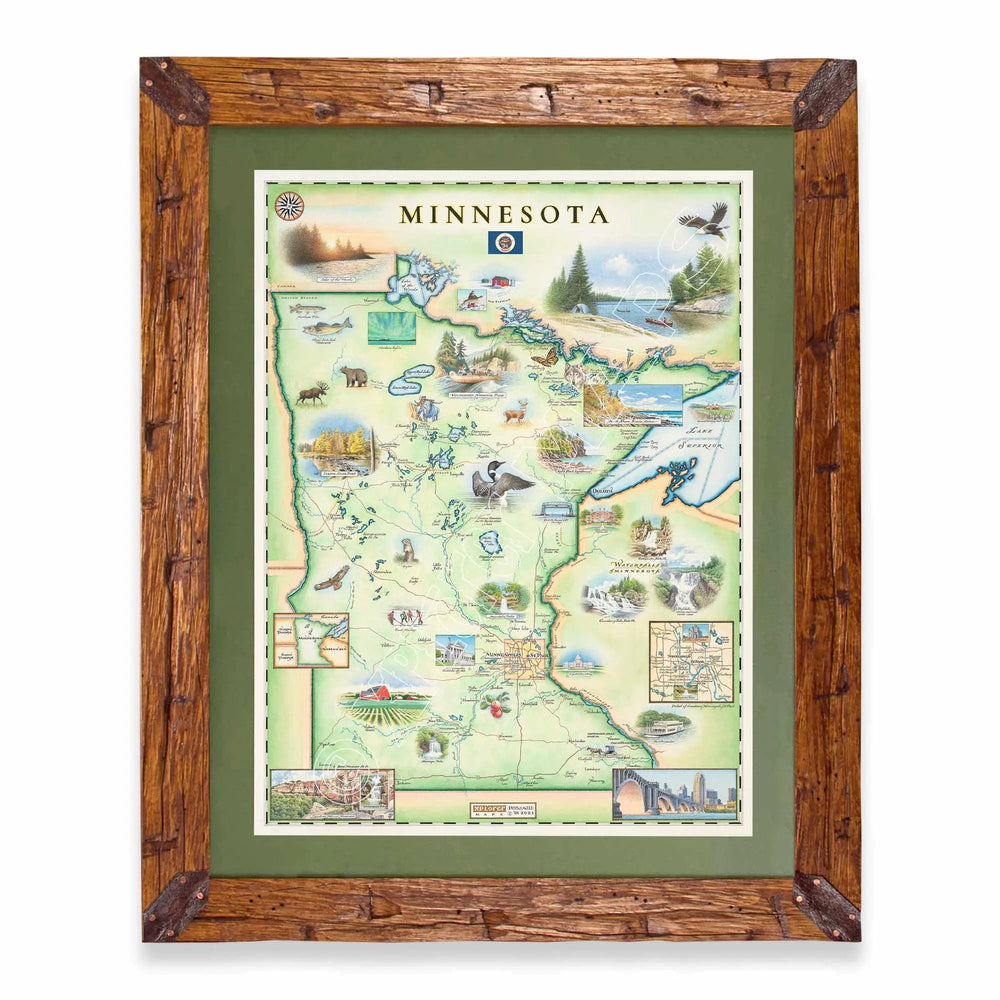 Minnesota State Hand-Drawn Map