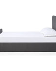 Elora Fully Upholstered Platform Bed in Charcoal Velvet