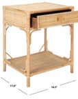 Roya 1 Drawer 1 Shelf Nightstand- NST4005A