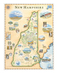 New Hampshire State Hand-Drawn Map