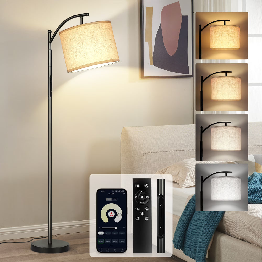 63" Dimmable Arc Floor Lamp