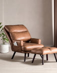 Adjustable Backrest Accent Chair with Ottoman