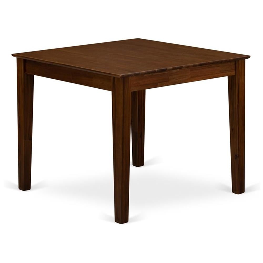 Pemberly Row 36" Traditional Asian Hardwood Dining Table in Walnut