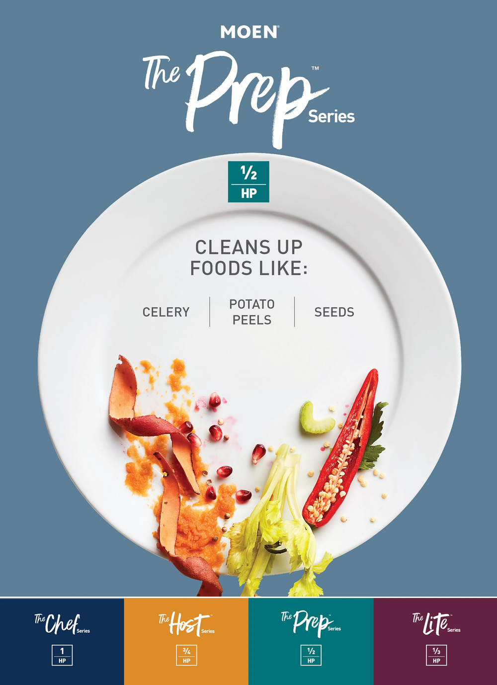 Gx Pro Series Prep™ Series 1/2 Horsepower Garbage Disposal