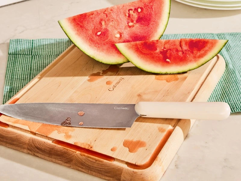 Wooden Utensil Set & Knife Block | Stainless Steel | Caraway