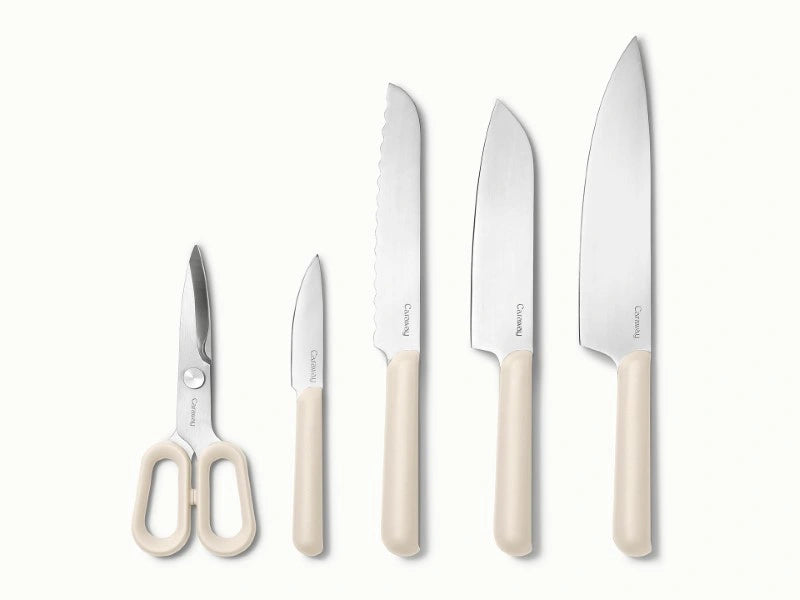 Wooden Utensil Set & Knife Block | Stainless Steel | Caraway