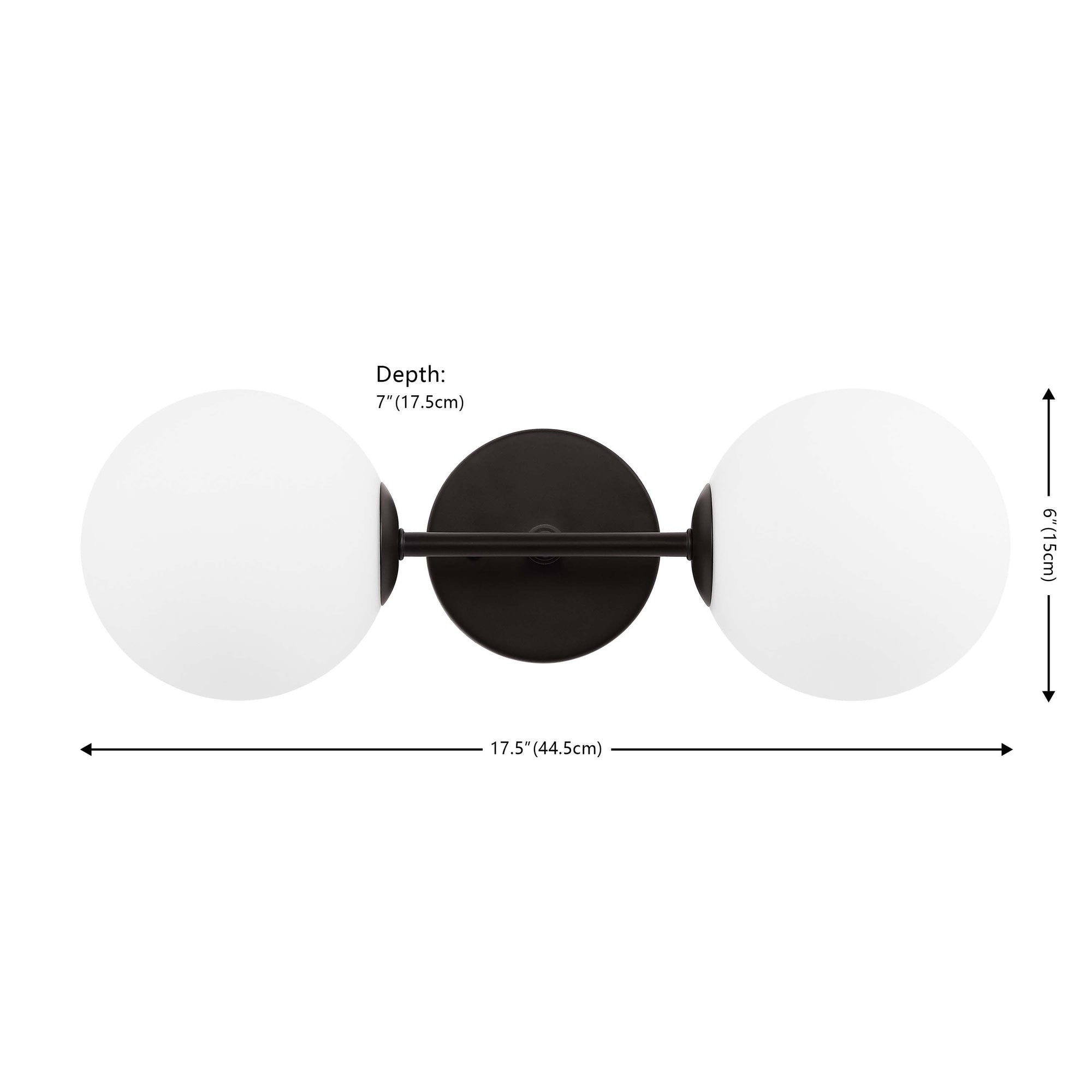 Safavieh Hymn 2 Light Wall Sconce - Black