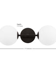 Safavieh Hymn 2 Light Wall Sconce - Black
