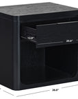 Raylie 1 Drawer Wood Nightstand