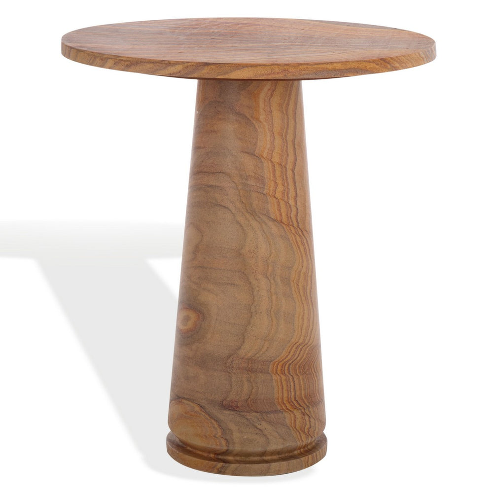 Valentia Tall Round Marble Accent Table