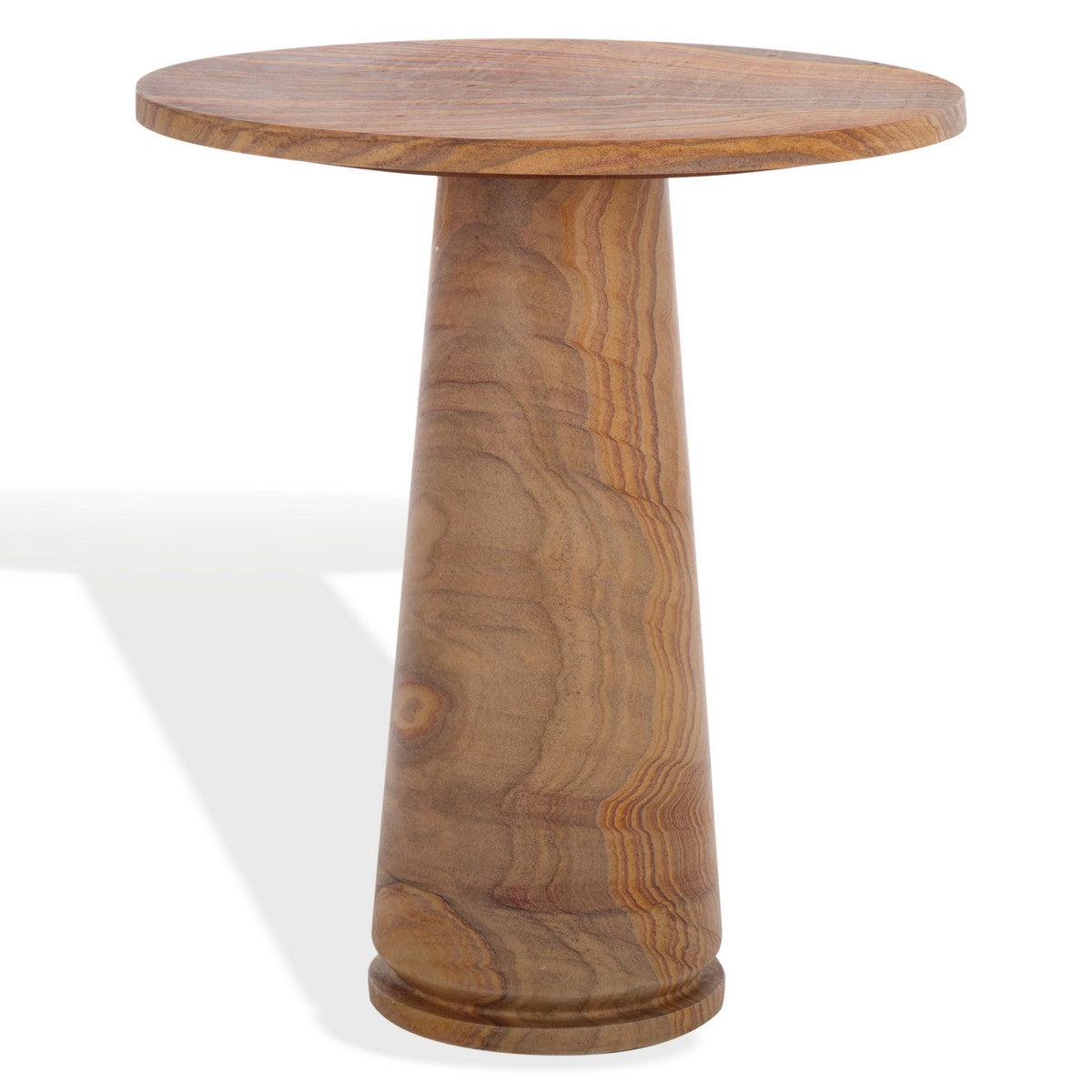 Valentia Tall Round Marble Accent Table