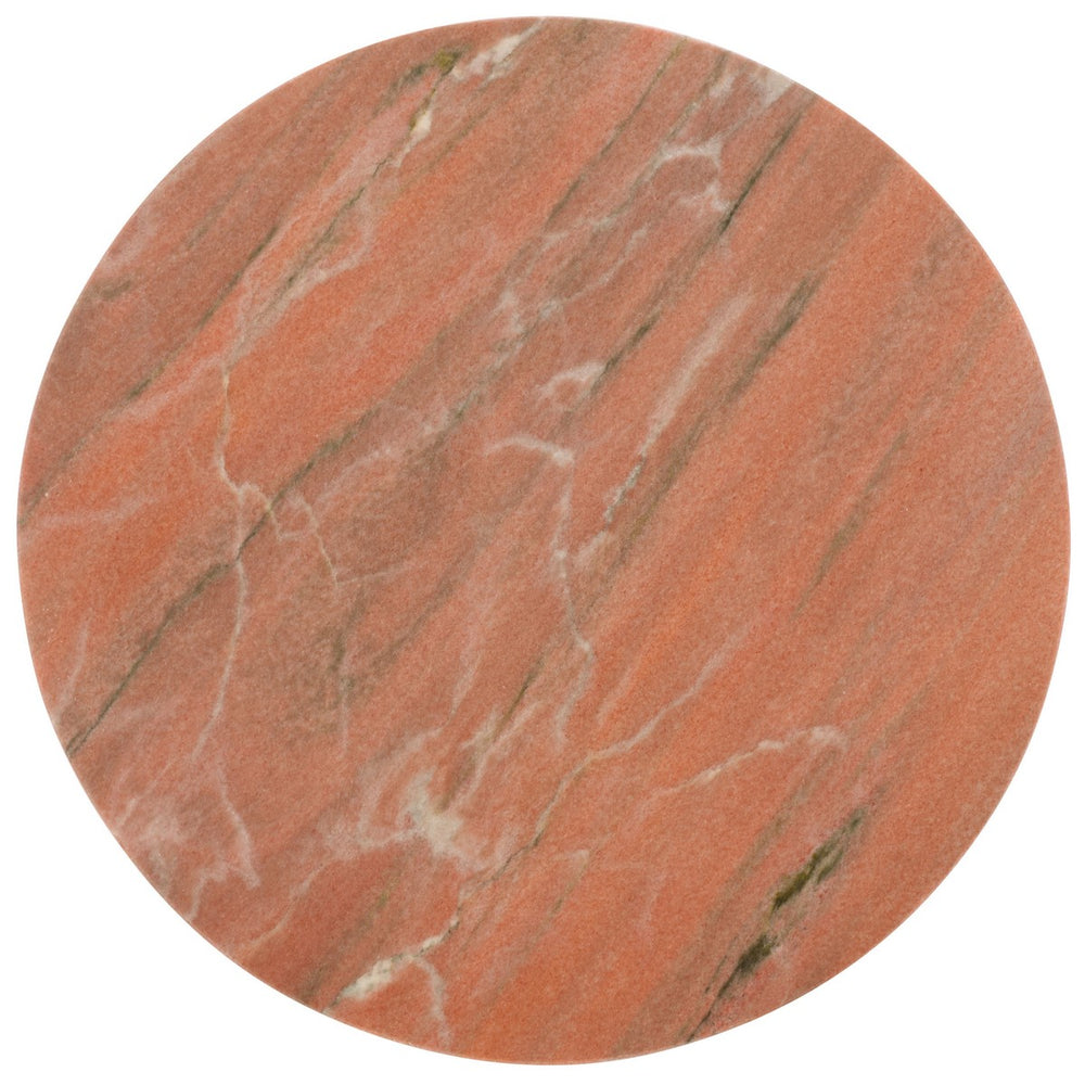 Valentia Tall Round Marble Accent Table