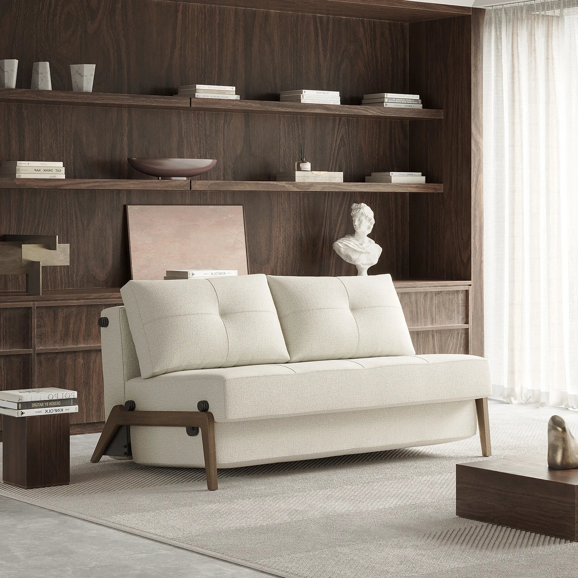 Stretch Sofa Bed - Wood Legs (Double/Queen)