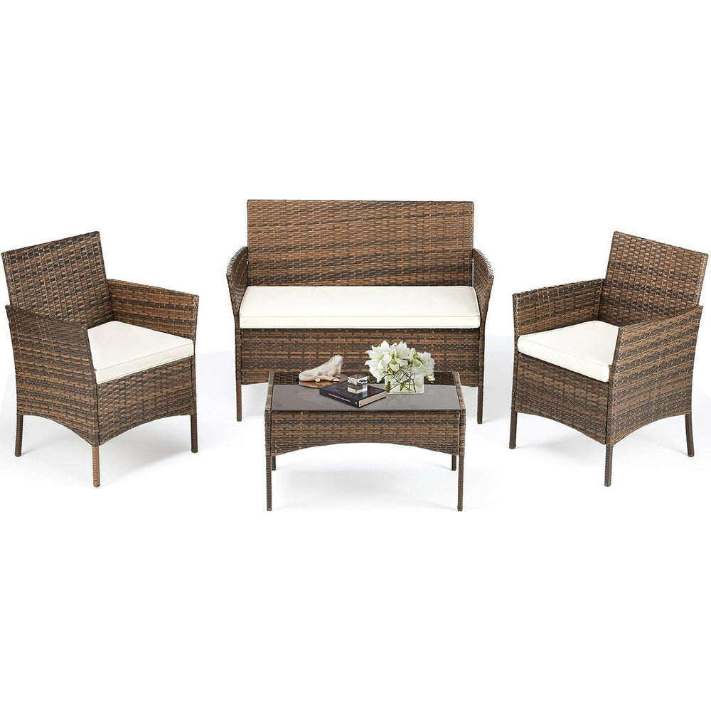 4-Piece Outdoor Wicker Patio Set