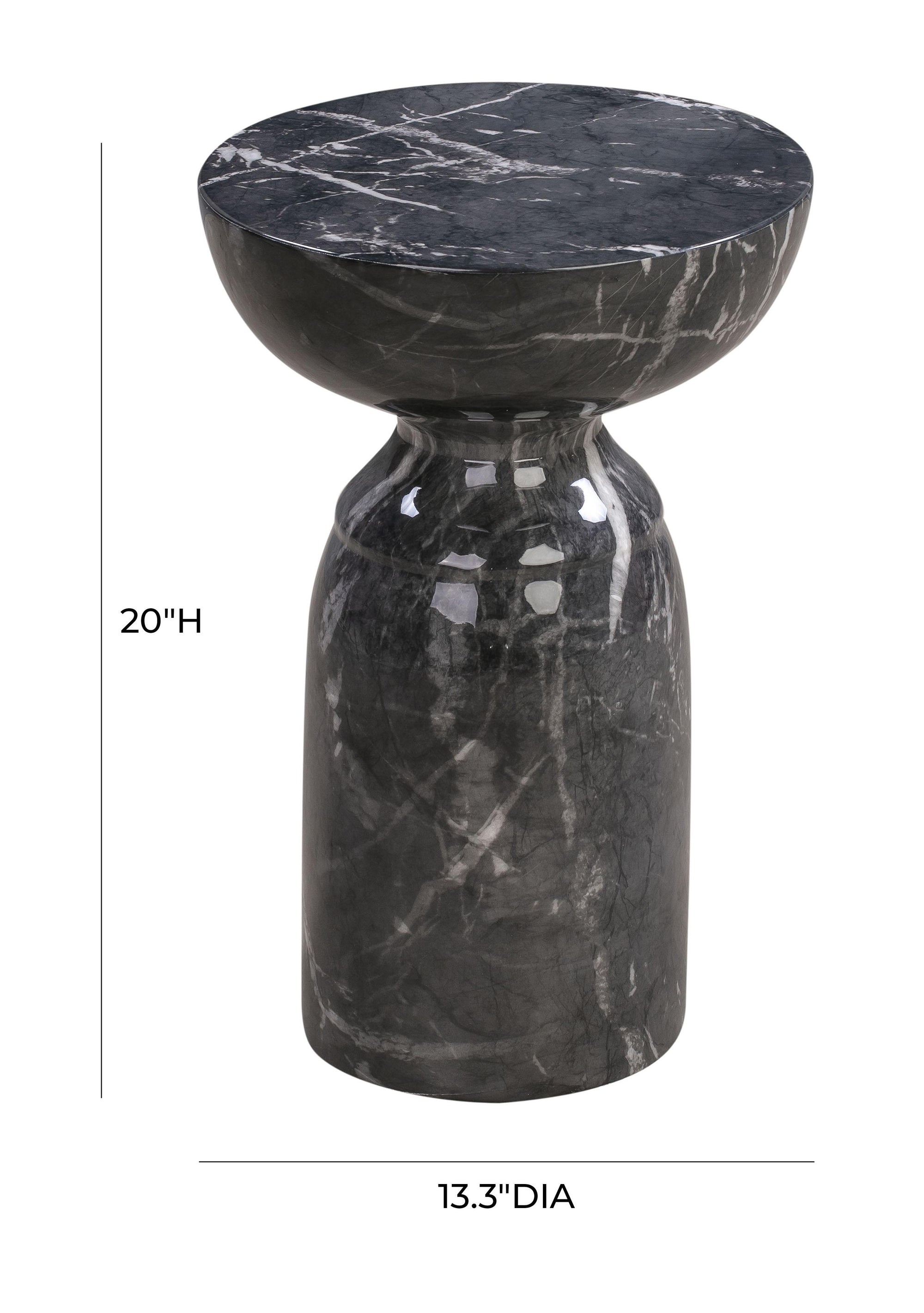 Rue Marble Indoor / Outdoor Round Side Table