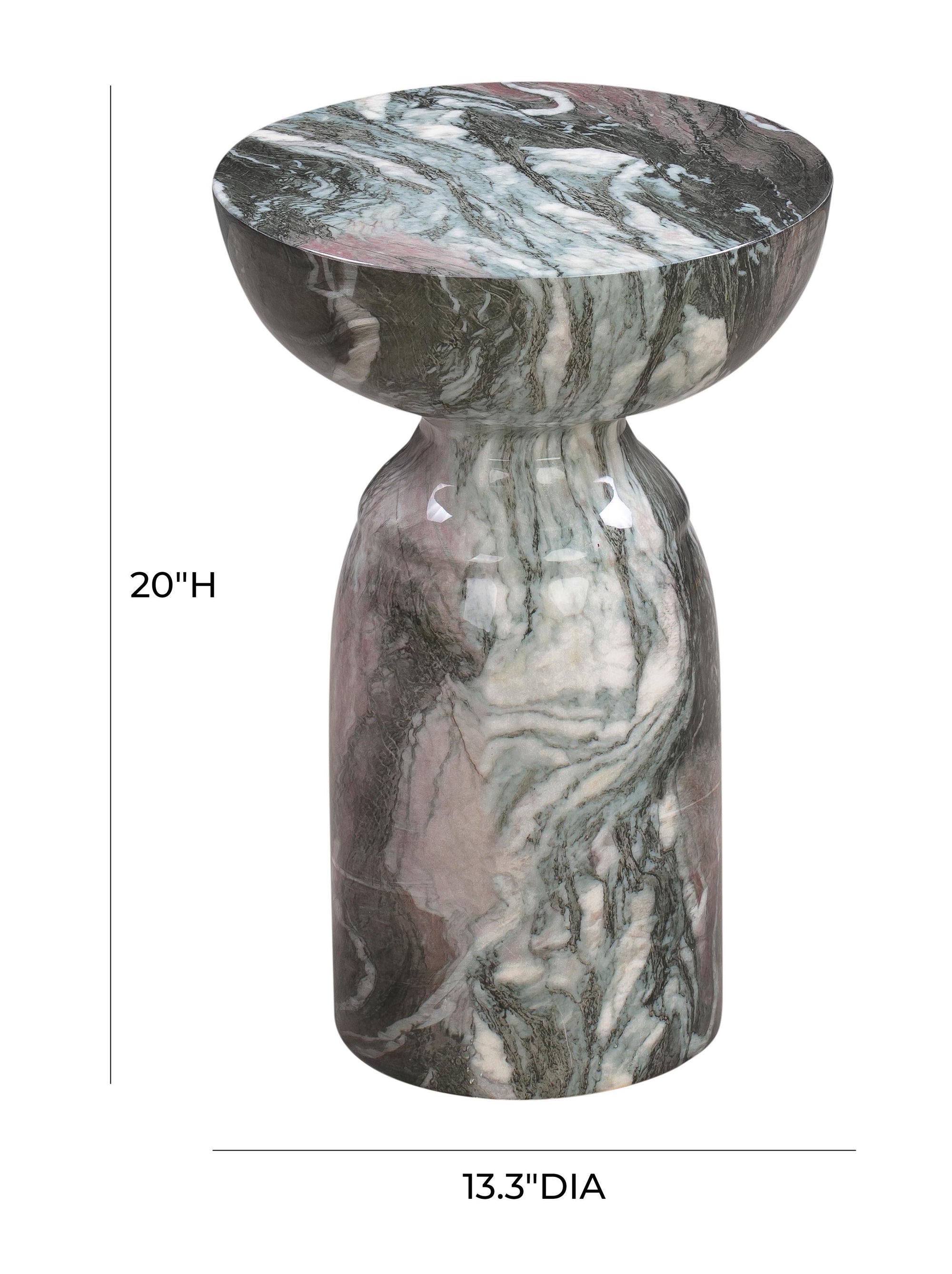 Rue Marble Indoor / Outdoor Round Side Table