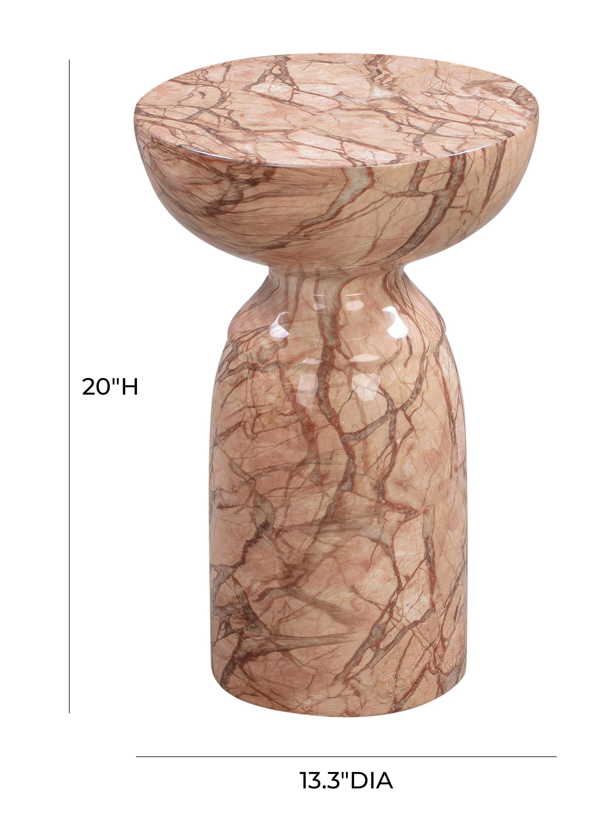 Rue Marble Indoor / Outdoor Round Side Table