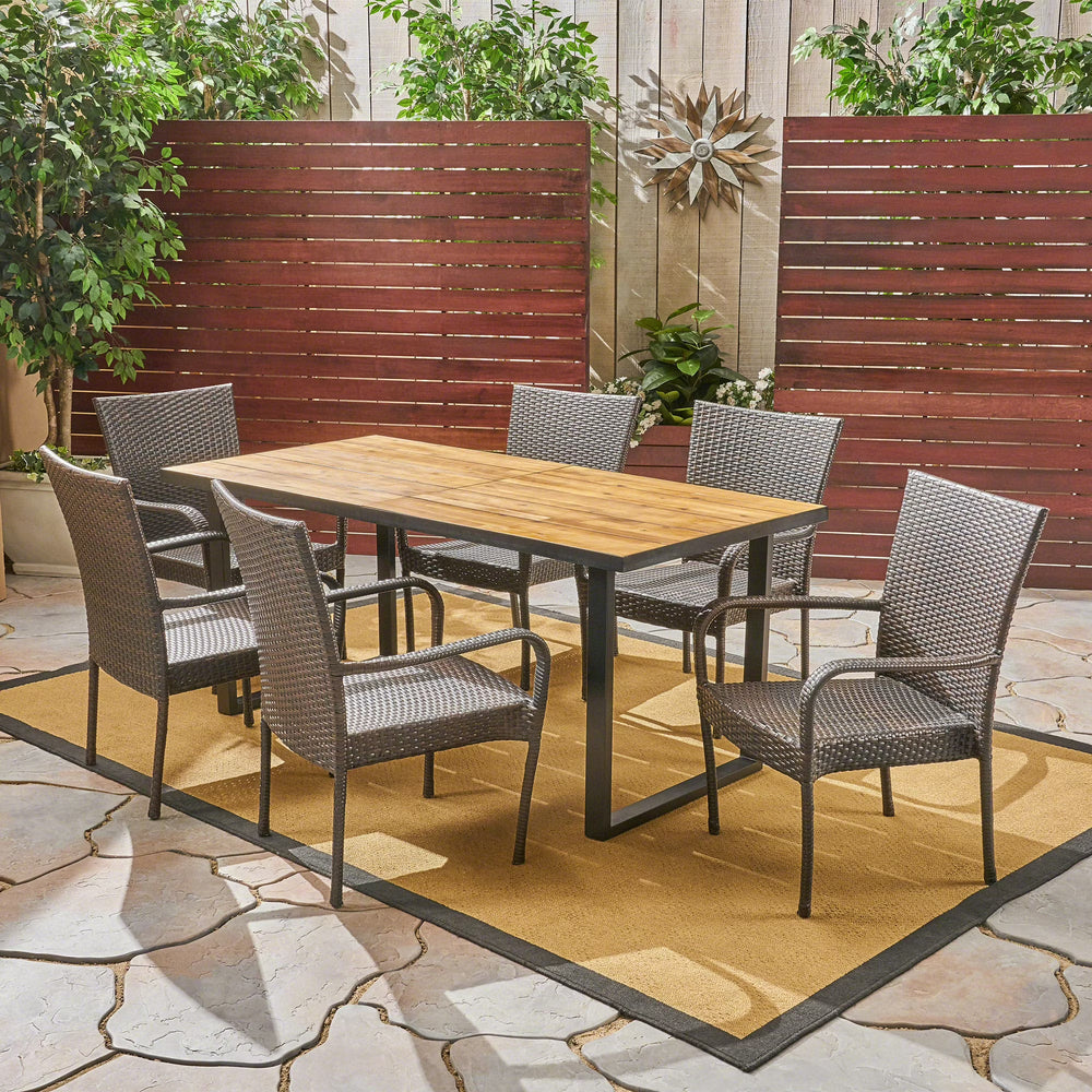 7-Piece Wicker Dining Set