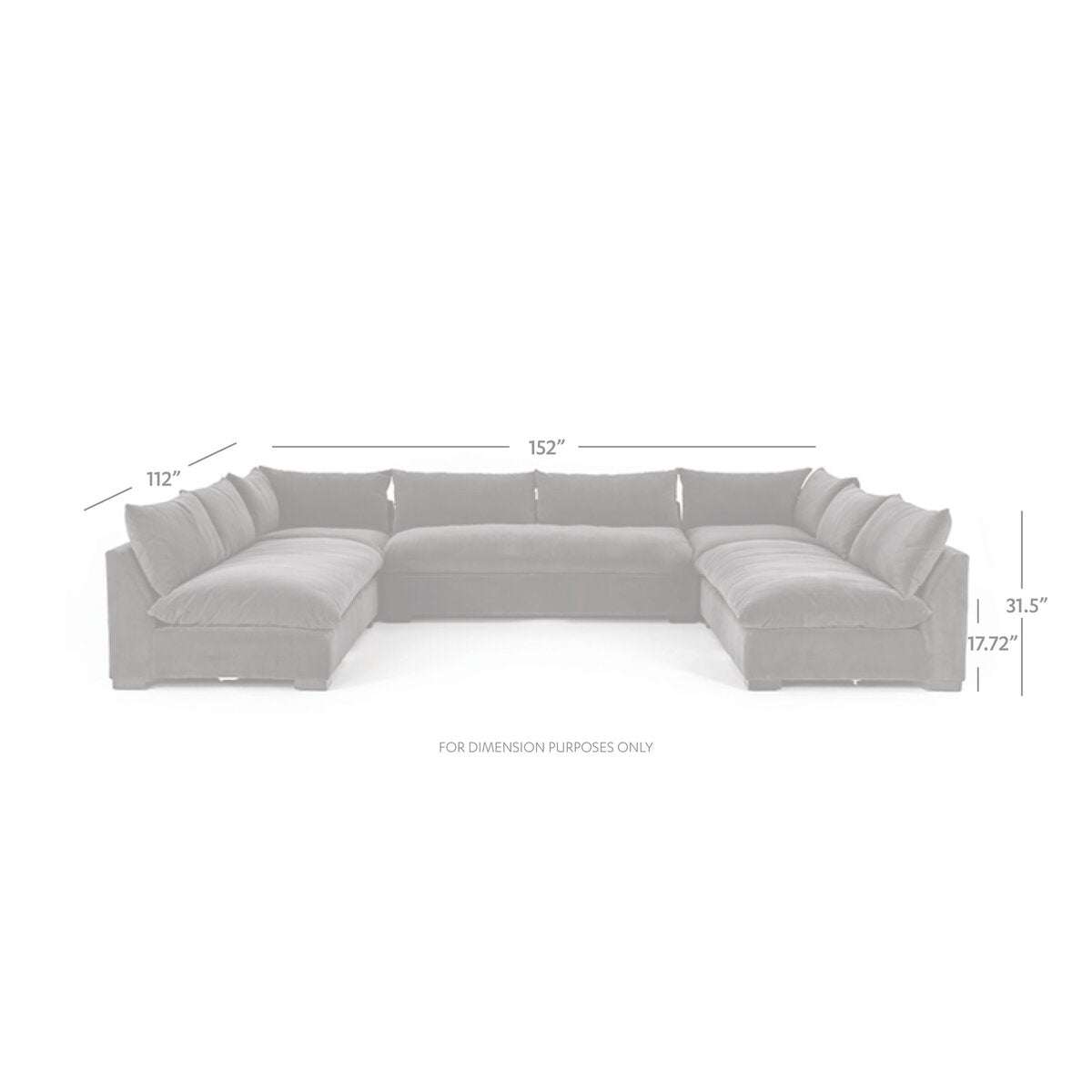 Grant 5-Piece Sectional Crypton Henry Charcoal Four Hands