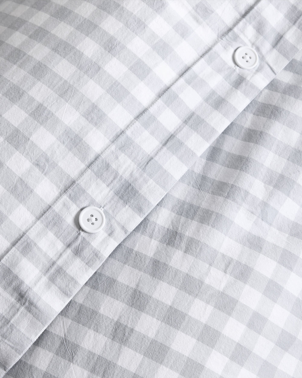 Classic Organic Percale Gingham Duvet Cover Set
