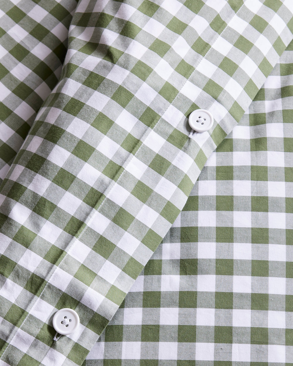 Classic Organic Percale Gingham Duvet Cover Set