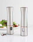 Stainless Steel Electric Salt & Pepper Mill Set