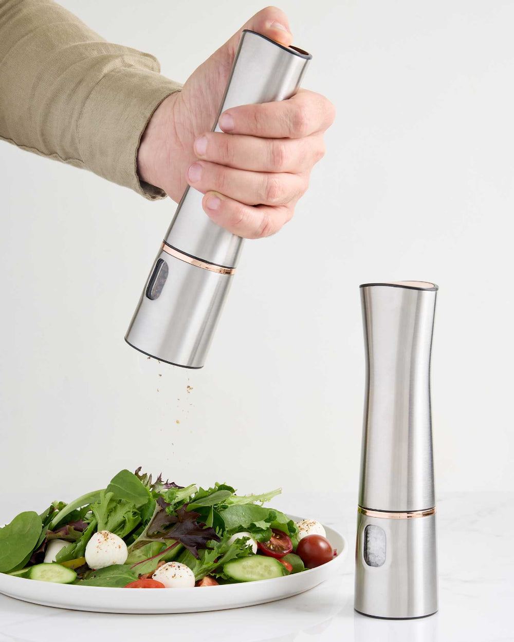 Stainless Steel Electric Salt &amp; Pepper Mill Set